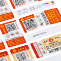 Waterproof high quality anti-fake sticker custom logo qr code printing label